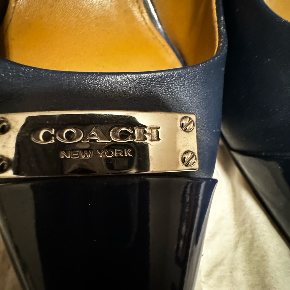 Coach size 8 blue colored heels.